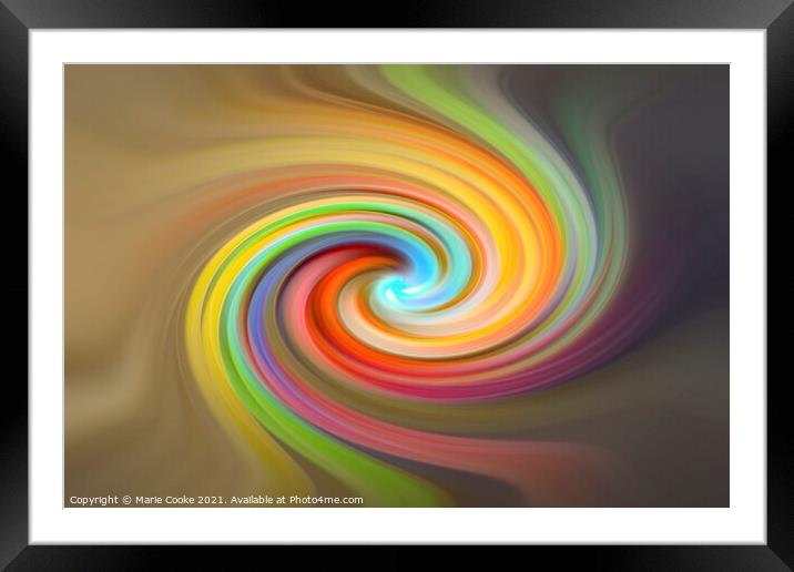 Colourful twist Framed Mounted Print by Marie Cooke
