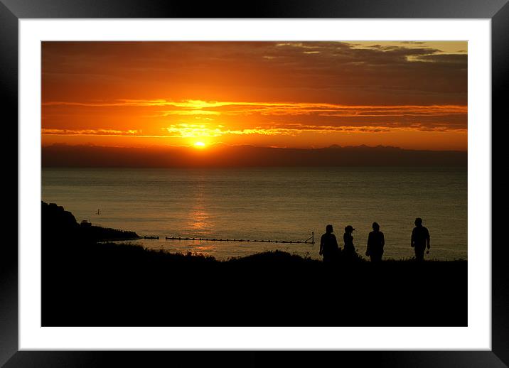 watching the sunset in the east Framed Mounted Print by rachael hardie