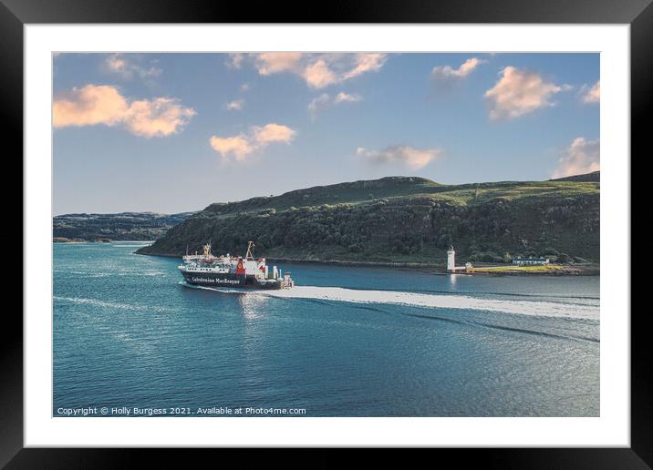 Sailing around the isle of Mull Framed Mounted Print by Holly Burgess