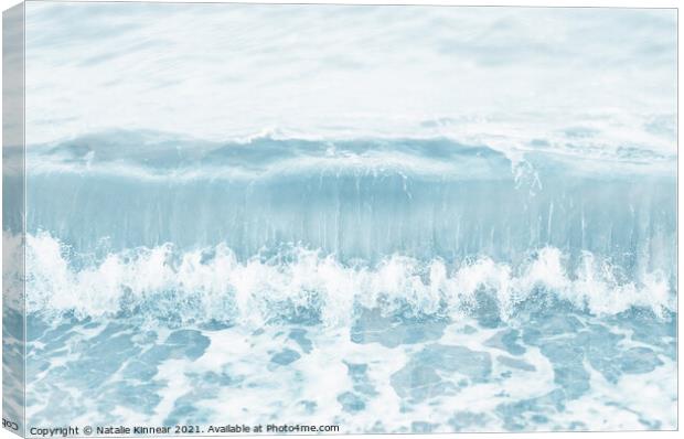 Calm Sea Wave Breaking Canvas Print by Natalie Kinnear