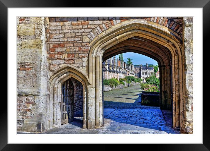 Vicars Close Archway Wells Somerset Framed Mounted Print by austin APPLEBY