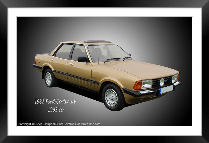 Glinting golden Ford Cortina Framed Mounted Print by Kevin Maughan