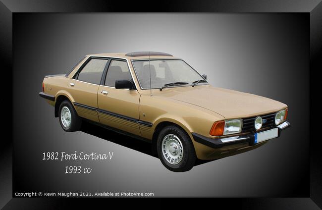 Glinting golden Ford Cortina Framed Print by Kevin Maughan