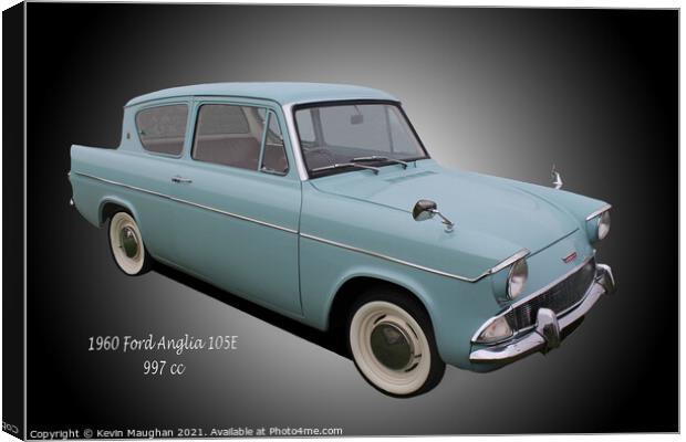 1960 Ford Anglia 105E Canvas Print by Kevin Maughan