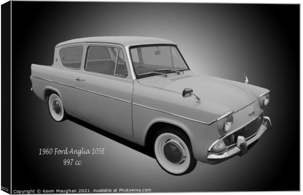 Timeless Beauty: 1960 Ford Anglia Canvas Print by Kevin Maughan