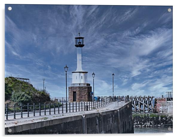 Maryport Lighthouse Acrylic by chris hyde
