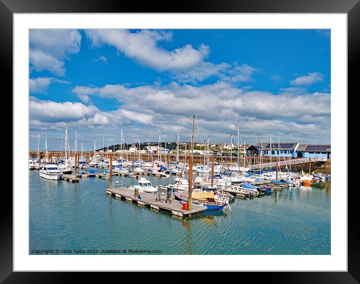 Maryport Marina Framed Mounted Print by chris hyde