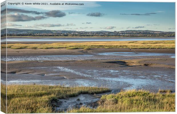 Loughor river low tide Canvas Print by Kevin White