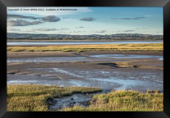 Loughor river low tide Framed Print by Kevin White