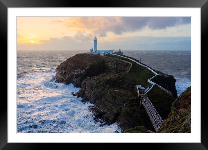 South Stack Lighthouse  Framed Mounted Print by Martin Noakes