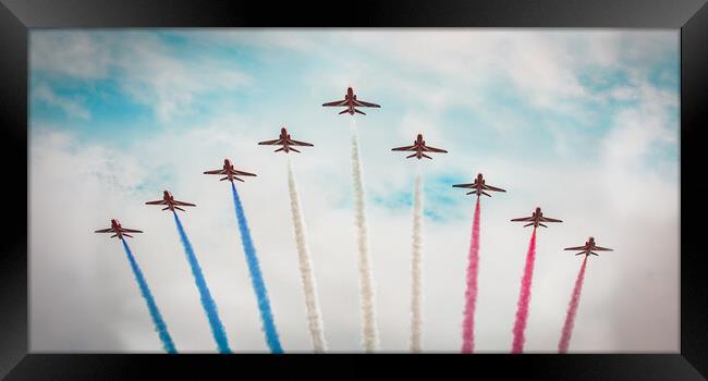 Red Arrows Big Battle Framed Print by J Biggadike