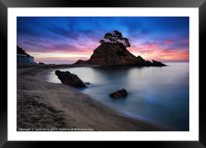 Blue hour at dawn in Cap Roig - CR2006--2932-ART Framed Mounted Print by Jordi Carrio