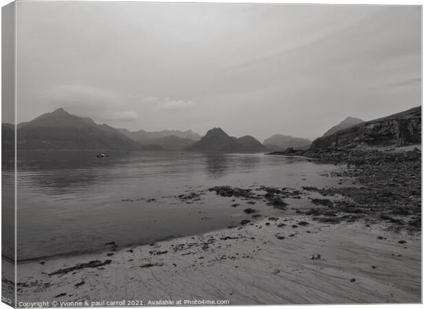 Elgol beach and the Cuillins Canvas Print by yvonne & paul carroll