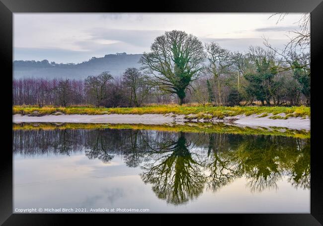 Serene Reflections of Autumn Framed Print by Michael Birch