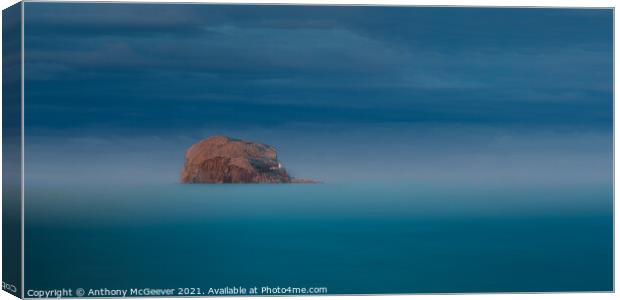 The red rock of north Berwick  Canvas Print by Anthony McGeever