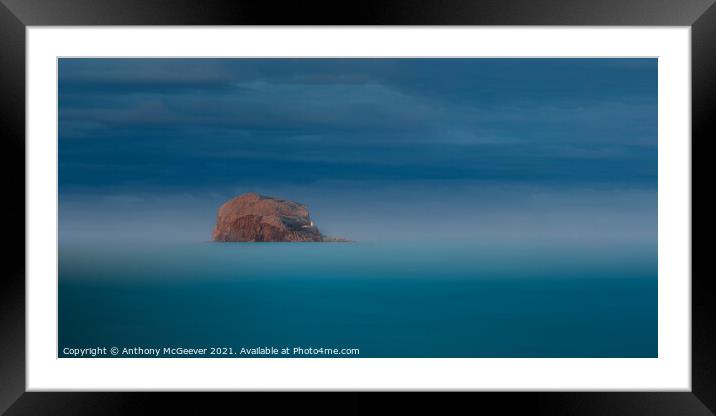 The red rock of north Berwick  Framed Mounted Print by Anthony McGeever