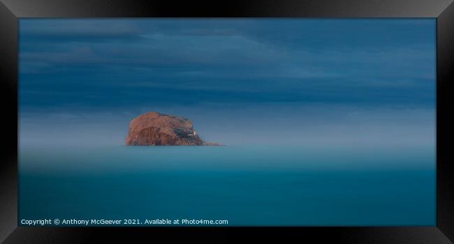 The red rock of north Berwick  Framed Print by Anthony McGeever