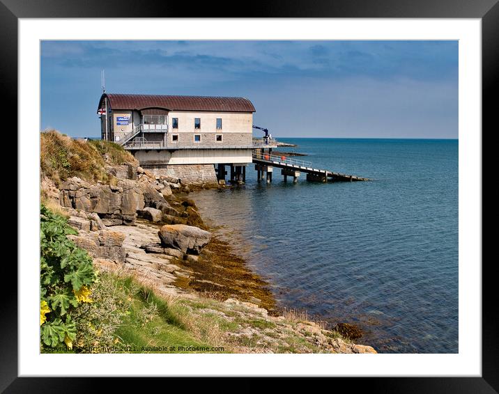 Moelfre Lifeboat Station Anglesey Framed Mounted Print by chris hyde