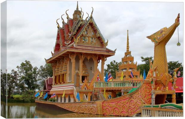 Wat Phra That Suphannahong in Sisaket Thailand Southeast Asia Canvas Print by Wilfried Strang
