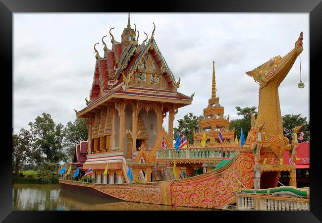 Wat Phra That Suphannahong in Sisaket Thailand Southeast Asia Framed Print by Wilfried Strang