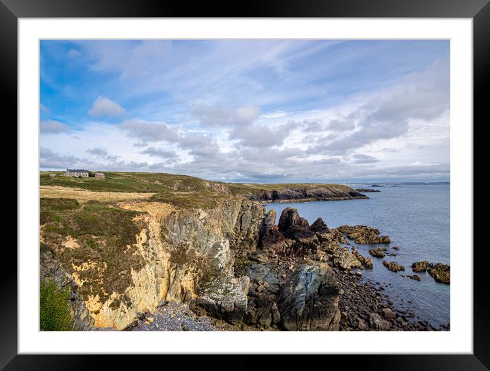 St Non's Bay, Pembrokeshire, Wales. Framed Mounted Print by Colin Allen