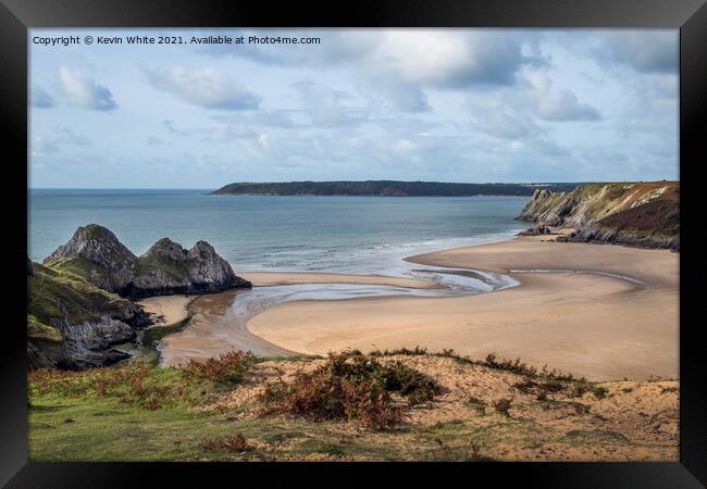 Best beaches in Wales Framed Print by Kevin White