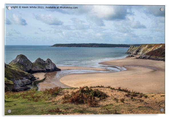 Best beaches in Wales Acrylic by Kevin White