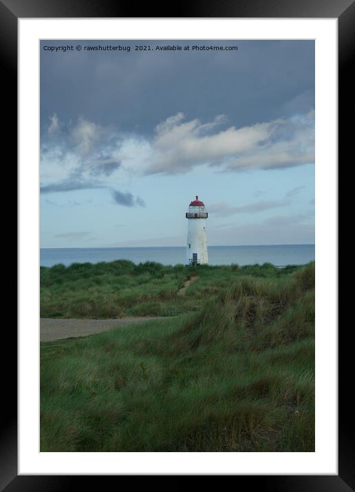 Point of Ayr Lighthouse Framed Mounted Print by rawshutterbug 