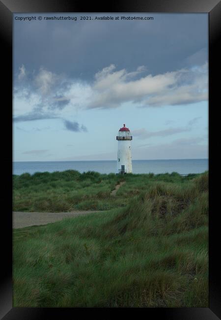 Point of Ayr Lighthouse Framed Print by rawshutterbug 