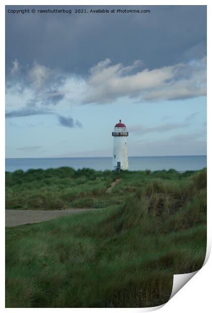 Point of Ayr Lighthouse Print by rawshutterbug 