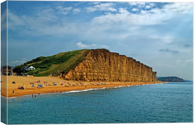 Sunny Day at West Bay Canvas Print by Darren Galpin
