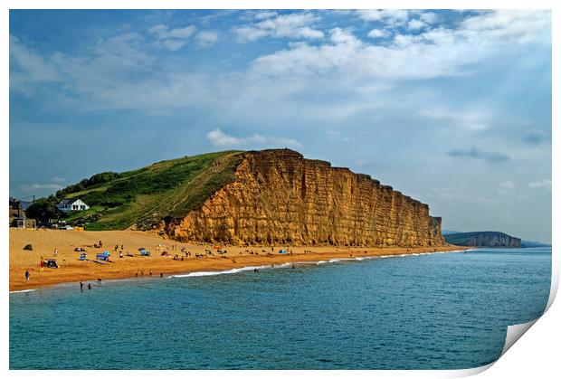 Sunny Day at West Bay Print by Darren Galpin
