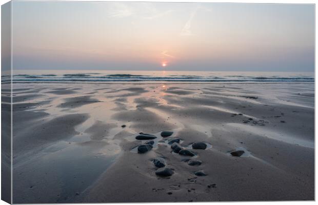 Sunset at Bude Canvas Print by Graham Custance