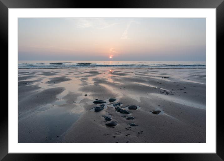 Sunset at Bude Framed Mounted Print by Graham Custance