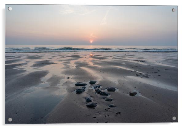 Sunset at Bude Acrylic by Graham Custance