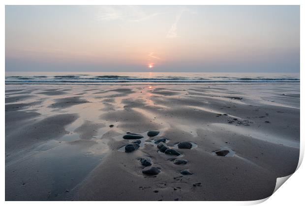 Sunset at Bude Print by Graham Custance