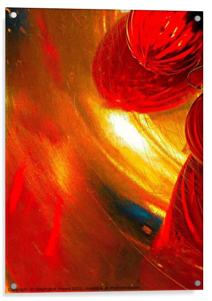 Christmassy abstract Acrylic by Stephanie Moore