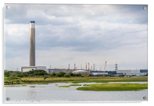 Fawley Power station, Southampton Acrylic by KB Photo