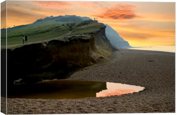 Seatown Cliffs Canvas Print by Alison Chambers