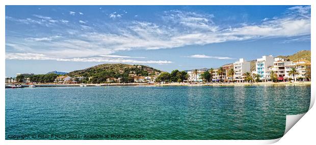 Puerto Pollensa Mallorca Panorama  Print by Peter F Hunt