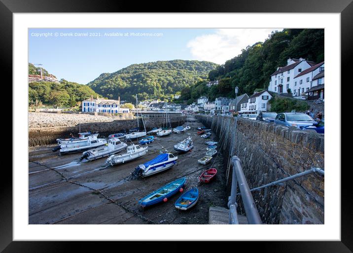Captivating Lynmouth Harbour Framed Mounted Print by Derek Daniel