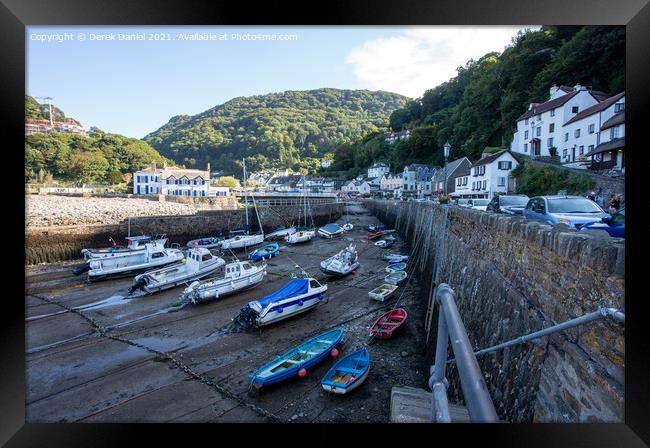 Captivating Lynmouth Harbour Framed Print by Derek Daniel