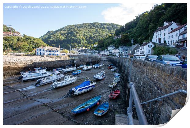 Captivating Lynmouth Harbour Print by Derek Daniel