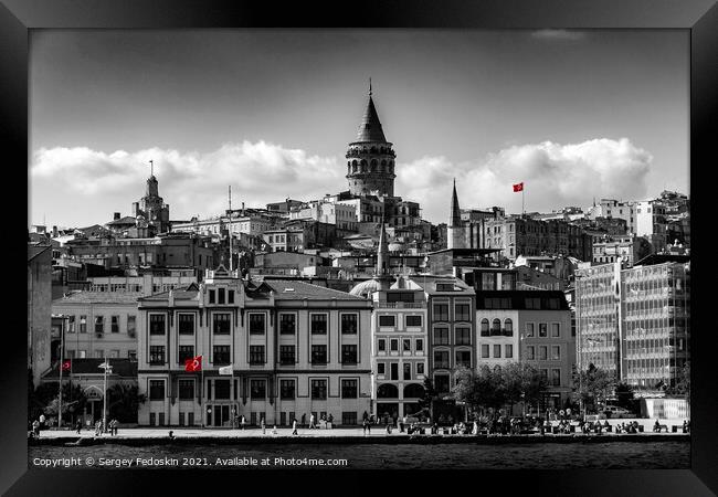 Galata tower in Istanbul. Framed Print by Sergey Fedoskin