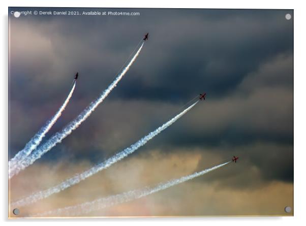 Thrilling Aerobatics at Bournemouth Airshow Acrylic by Derek Daniel