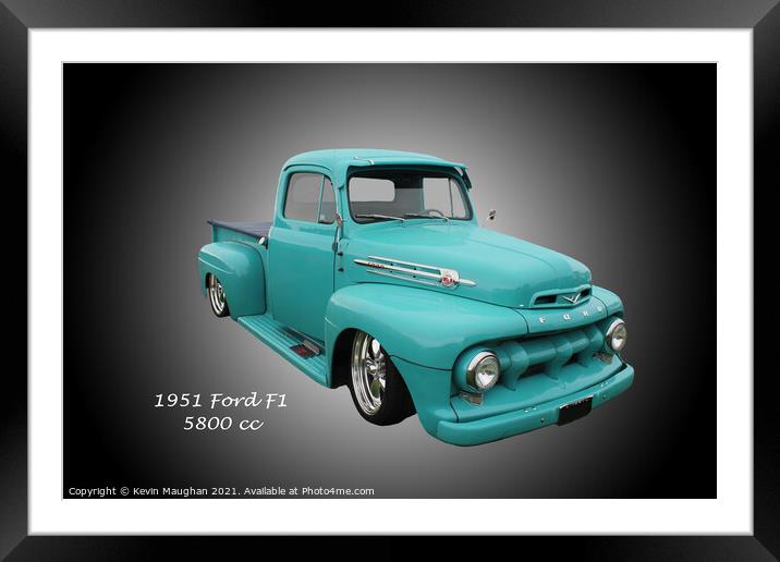 A Classic Ford F1 Pickup Framed Mounted Print by Kevin Maughan
