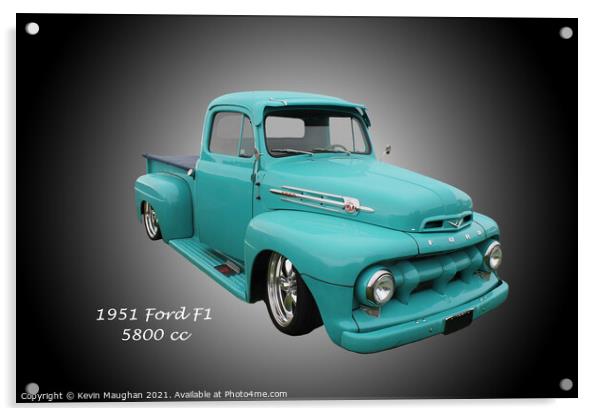 A Classic Ford F1 Pickup Acrylic by Kevin Maughan