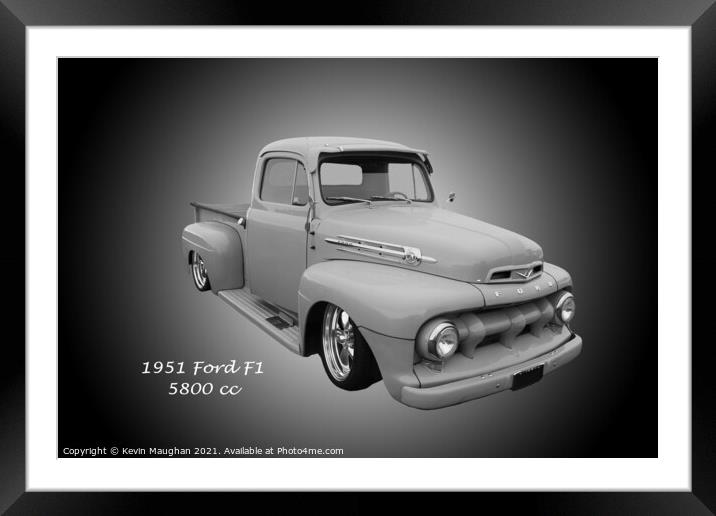 Classic Ford F1 Pickup Framed Mounted Print by Kevin Maughan
