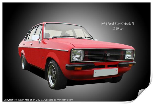 1979 Ford Escort Mark II Print by Kevin Maughan