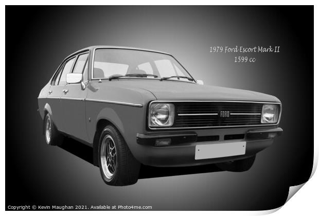 1979 Ford Escort Mark II Print by Kevin Maughan